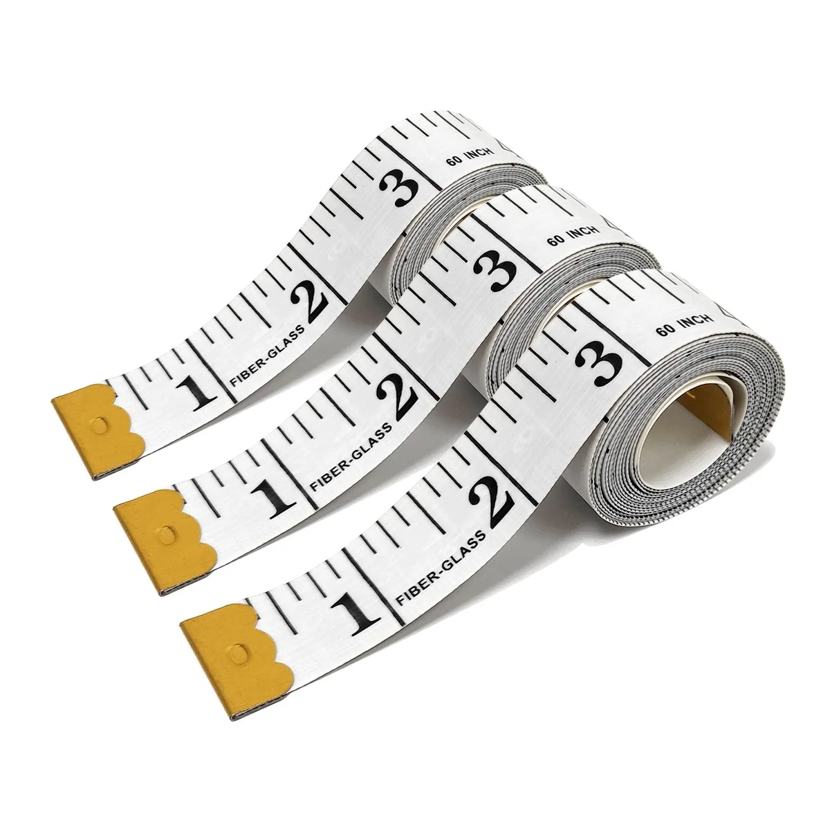 3 Pack Soft Measuring Tape 60 inch 150cm White — product photo