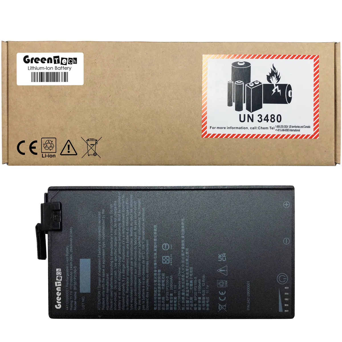 NShi NShi GBM3X1 laptop battery GETAC V110 11.1V 24Wh 2162mAh 3-cell — product photo