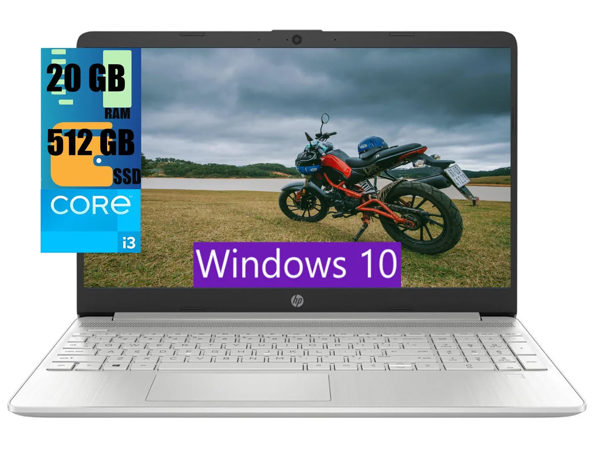 HP HP 15 Raider laptop i3-1215U 20GB 512GB 15.6 HD touch Silver — product photo