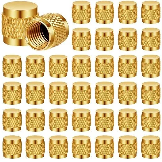 BFKK BFKK 50 Pcs 1/4 Flare Brass Valve Cap HVAC Control — product photo