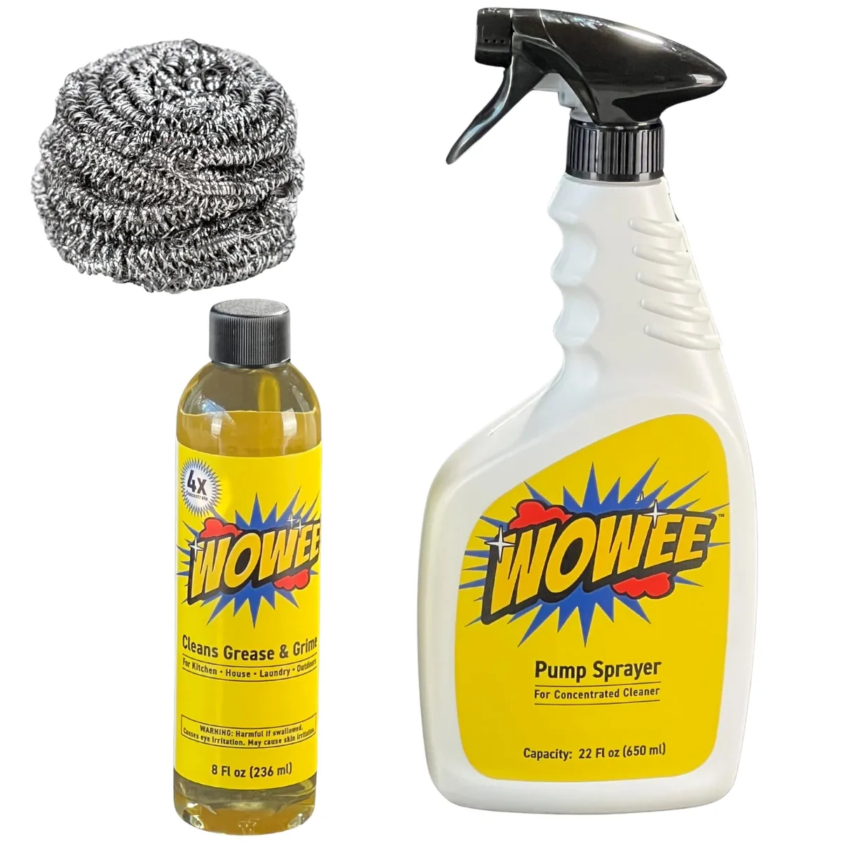 Wowee Concentrated Heavy Duty Degreaser 8 fl oz with 22 fl oz Spray Bottle — product photo