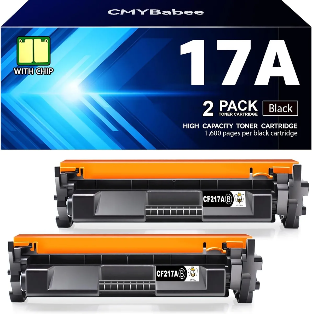 NuoTo NuoTo CF217A 17A Compatible Toner Cartridge 2-Pack — product photo