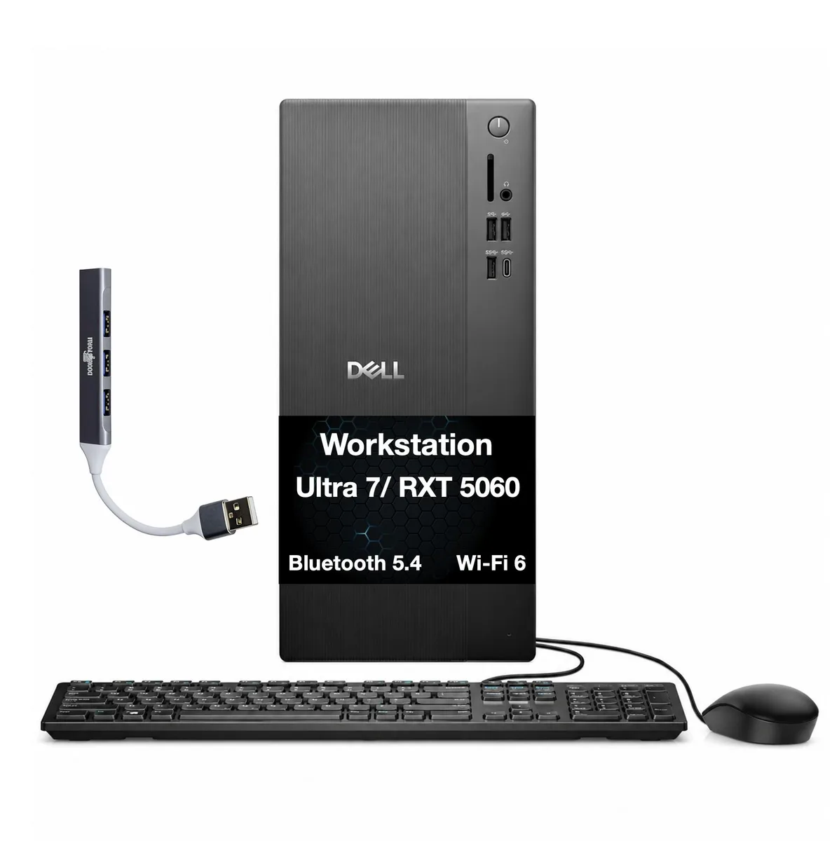 DELL DELL Tower ECT1250 desktop PC Intel Ultra 7 265F 64GB DDR5 1TB NVMe RTX 5060 360W Win 11 Home — product photo