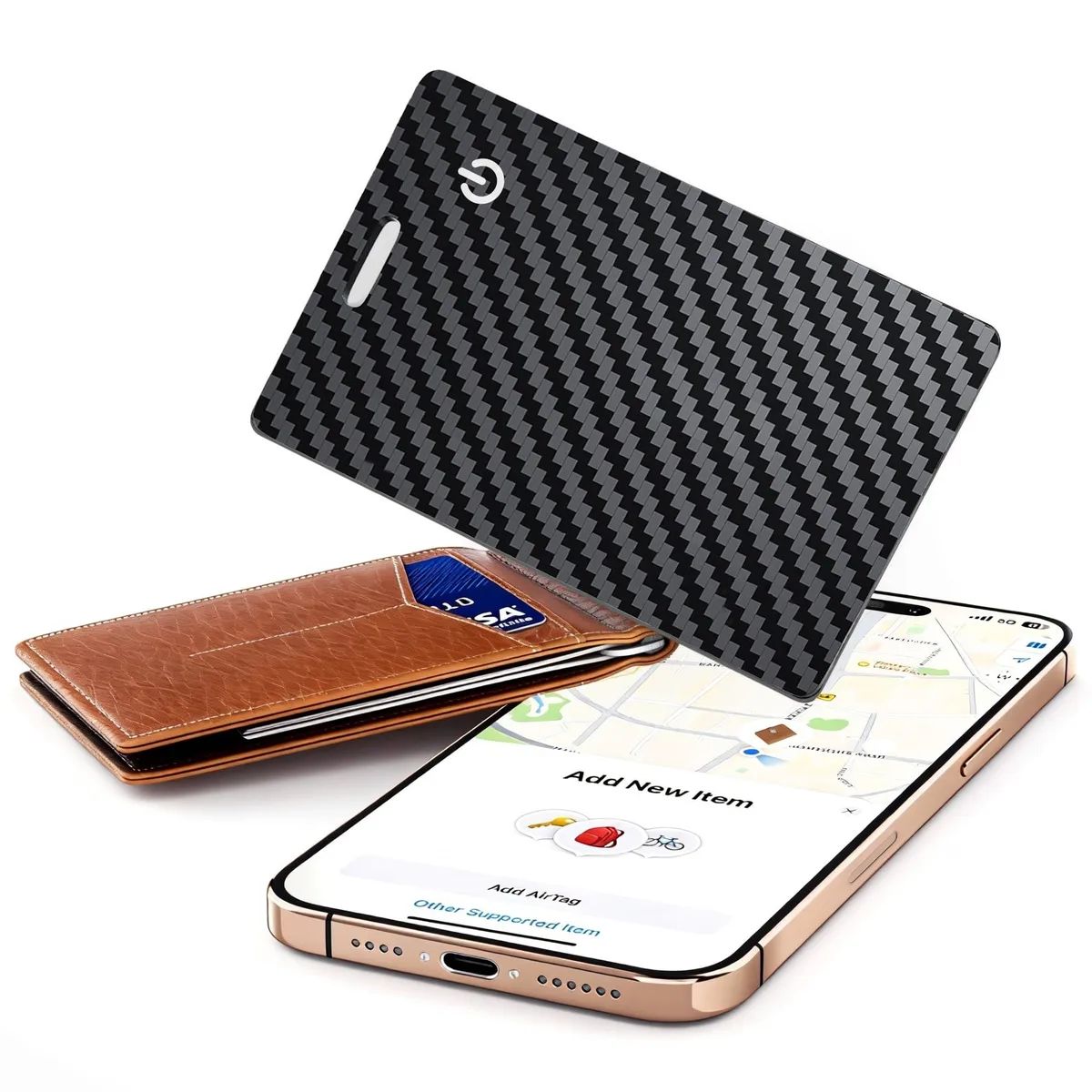  Viator Gear Wallet Tracker Card Apple Find My iOS 14.5+ 1.7mm 80dB IP68 Black — product photo