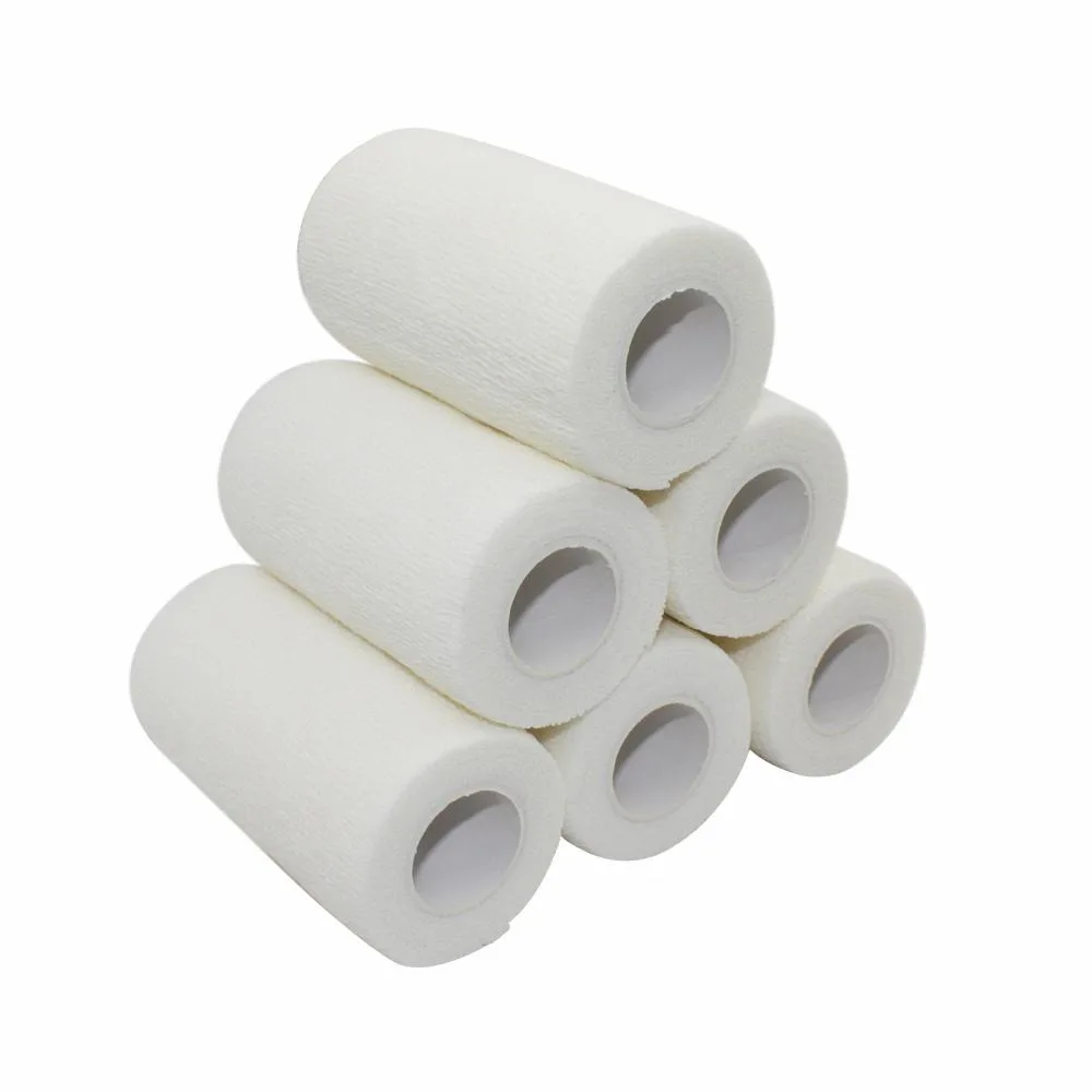 COMOmed COMOmed Self Adherent Cohesive Bandage White 6 Rolls — product photo