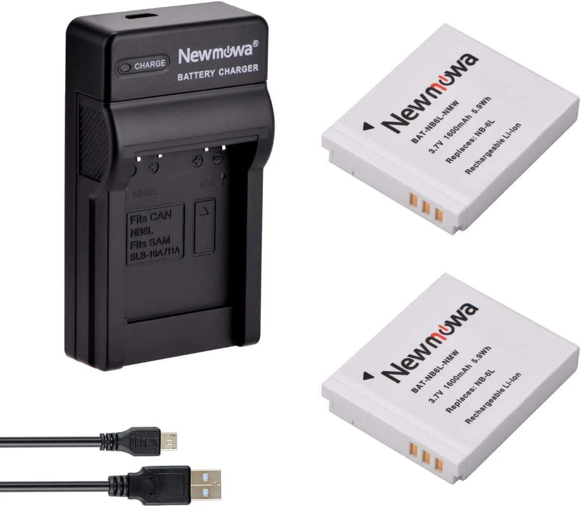  Accessory Power NB-6L 1600mAh 2-pack with USB charger — product photo