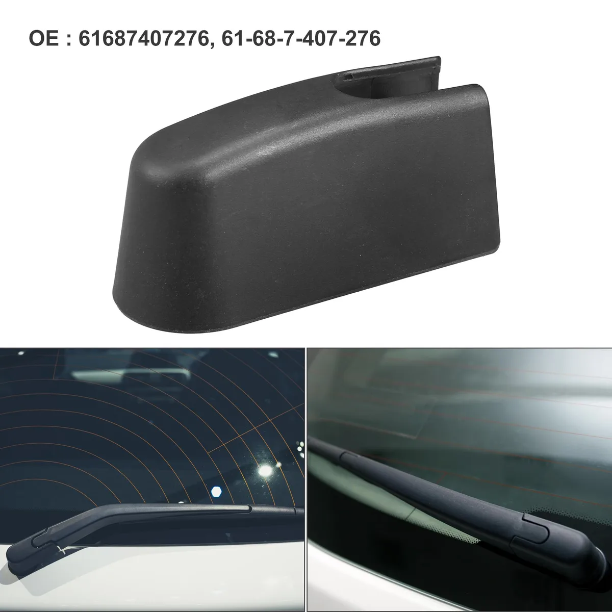 Unique-Bargains Unique-Bargains Rear Wiper Arm Nut Cover Cap for BMW X3 2018-2021 Black — product photo