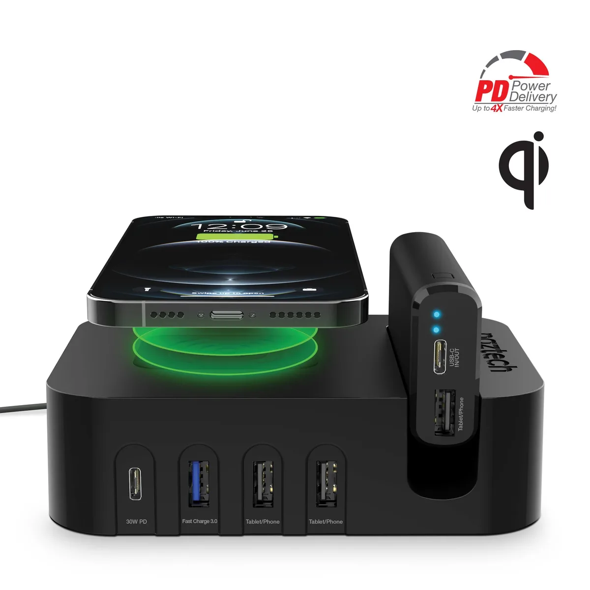 Naztech Naztech Ultimate Charging Station Pro 65W 7-Port Black — product photo
