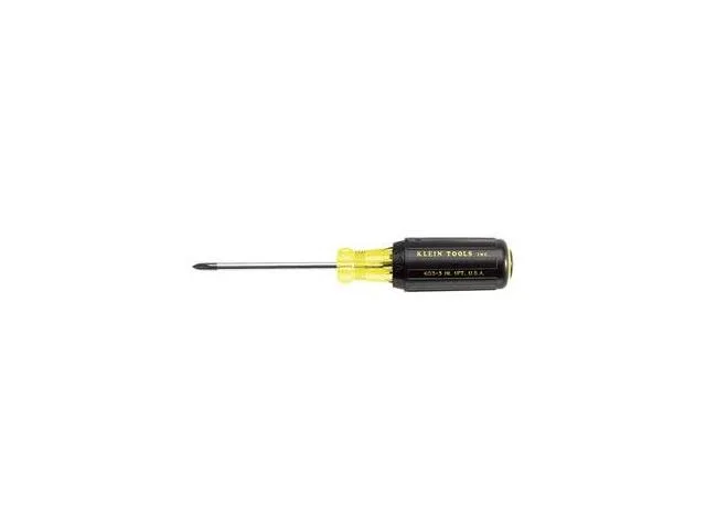 Klein Tools 603-4 #2 Phillips screwdriver with 4 inch round shank and cushion grip handle