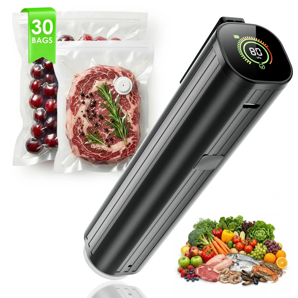  Elxis ZKJ01 vacuum sealer 60/80 kPa 30 bags — product photo