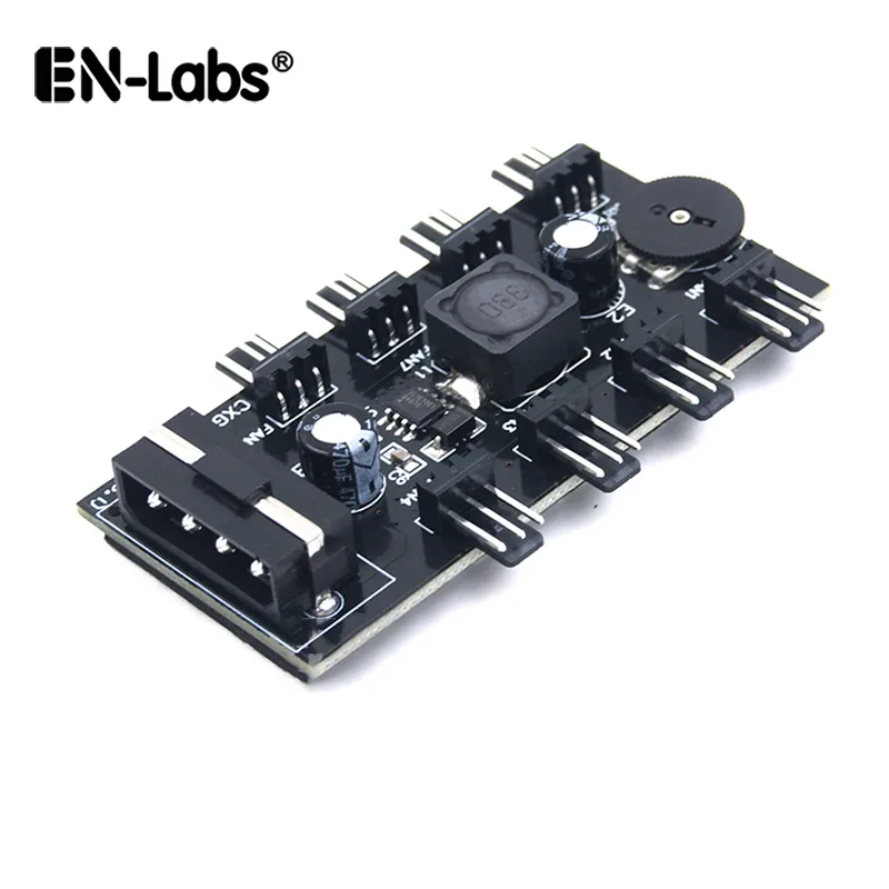 EN-Labs EN-Labs TX3CO8D 8-Port Fan Hub Splitter with Knob Controller — product photo