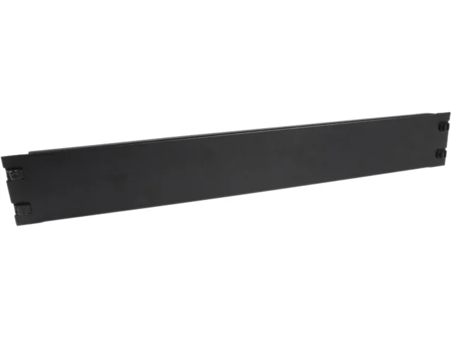 STARTECH STARTECH RKPNLTL2U 2U Blank Panel Tool-less Aluminum Plastic Black 0.6in 19in server accessory — product photo