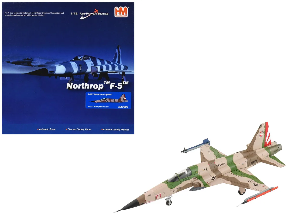 Hobby Master Hobby Master Northrop F-5N Tiger II VFC-111 Sundowners 1/72 Diecast hobby collectible — product photo