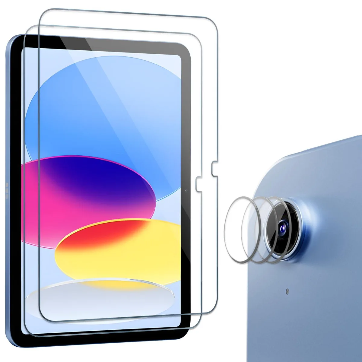  ProCase A3355 2+3 Pack Tempered Glass Screen &amp; Camera Protector for iPad 11/10 Gen 11"/10.9 — product photo