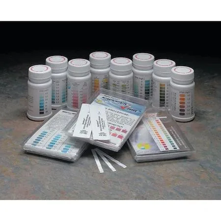 White rectangular box containing fifty nitrate and nitrite test strips