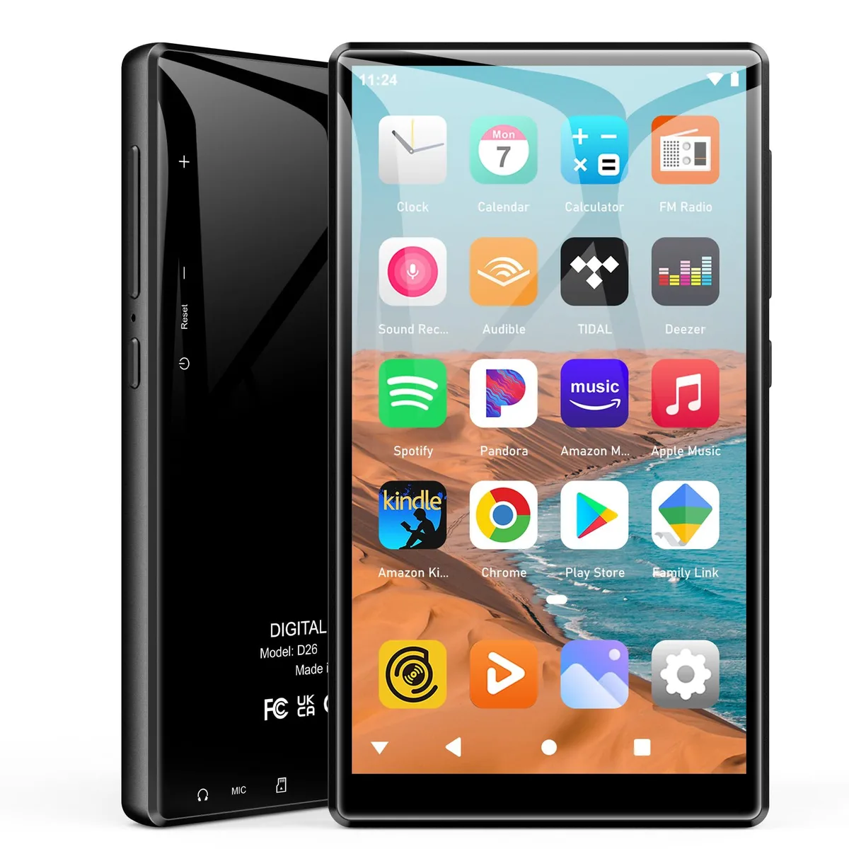SWOFY D26 96GB MP3 Player Gray 5" Android 13 — product photo