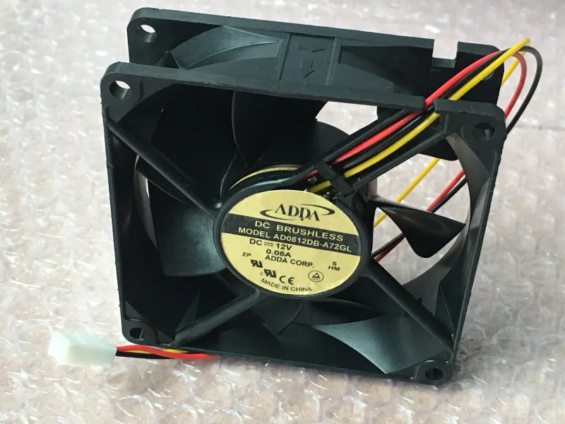 Fans Fans AD0812DB-A72GL 12V .08A 8025 case fan — product photo