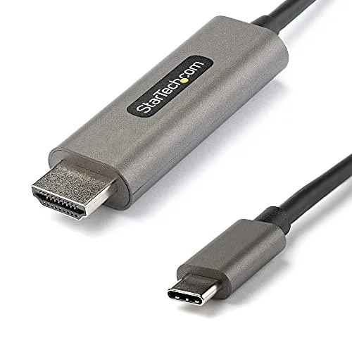 Six-foot USB-C to HDMI cable with black connectors and matte finish