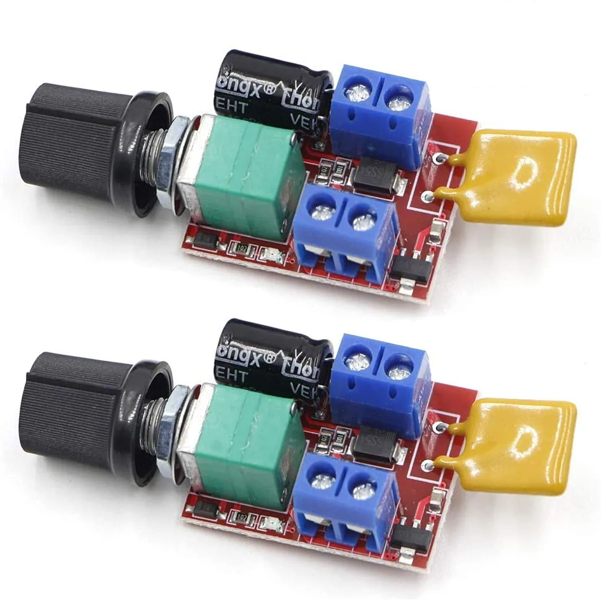 RioRand 1-OPKL-8L-5A PWM DC Motor Speed Controller 5A 3V-35V 2PCS — product photo