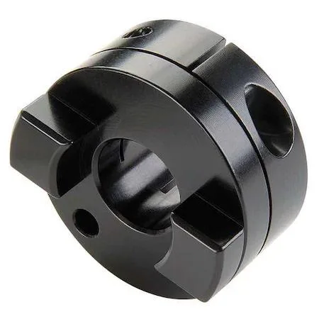Aluminum Oldham coupling clamp hub, 1 inch outside diameter, 1.25 inch overall length, 1/4 inch bore