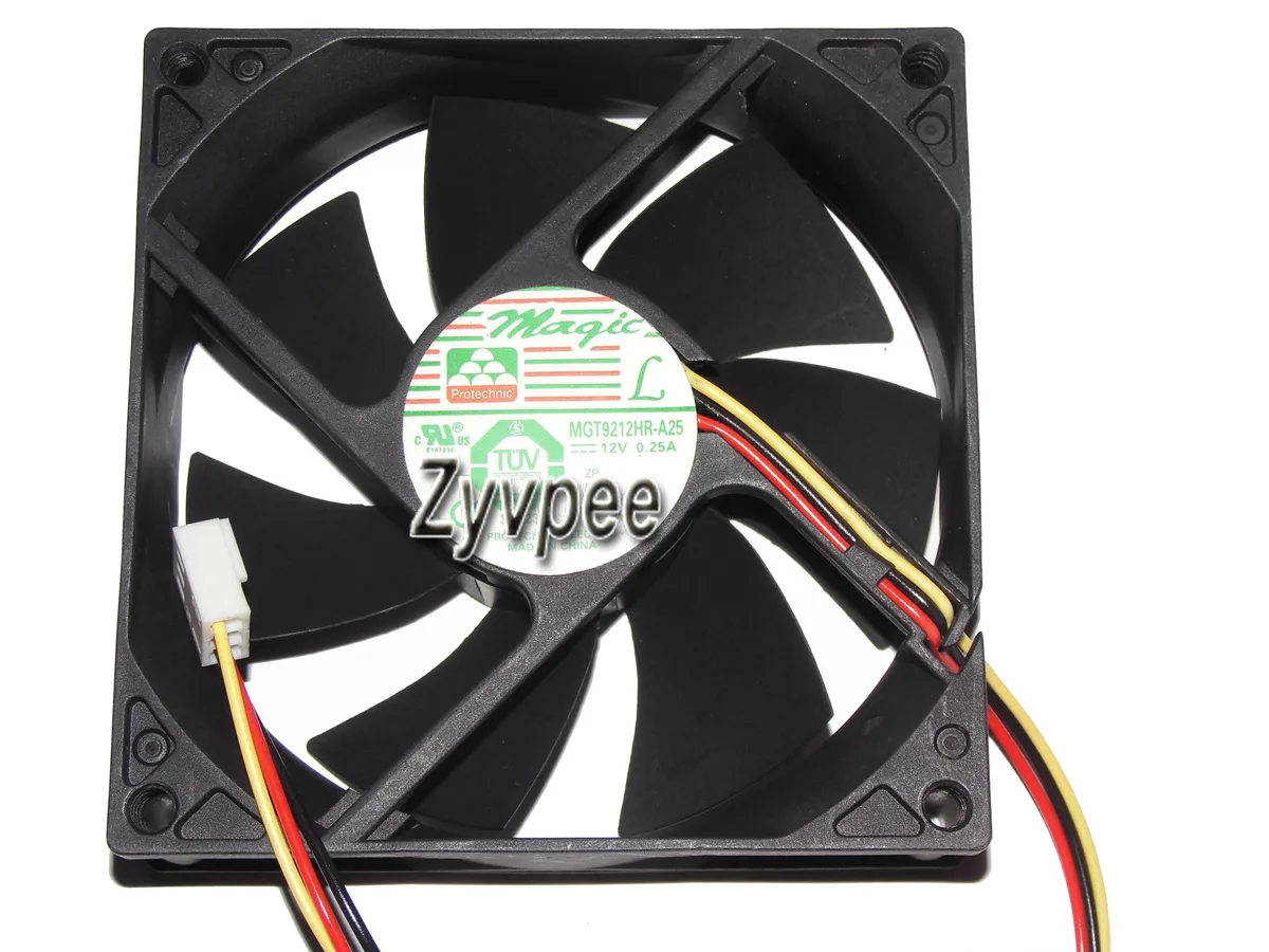 Zyvpee Zyvpee MGT9212HR-A25 92x25 mm 12V .25A 3-pin case fan — product photo