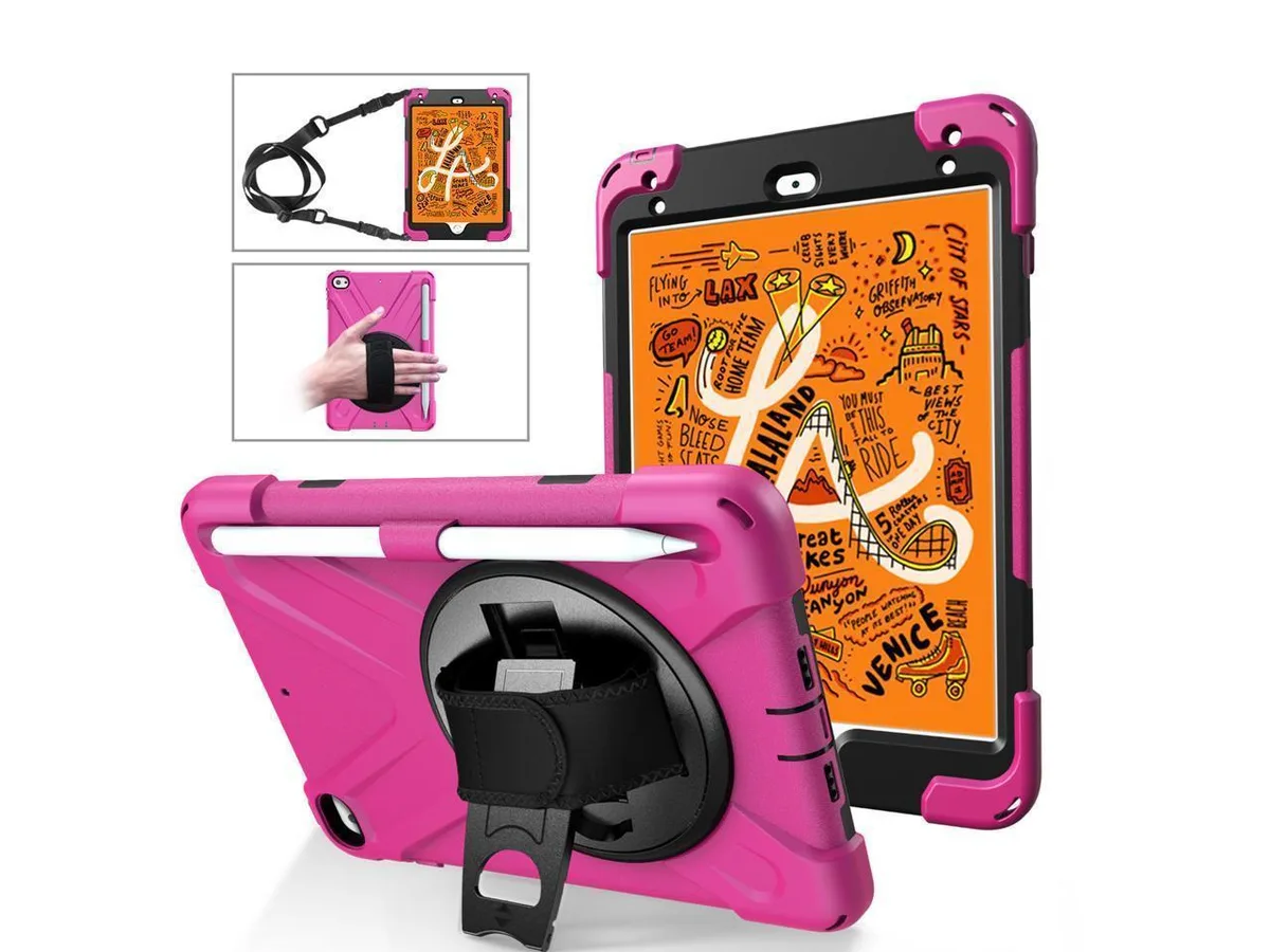 BONAEVER BONAEVER Rugged Case for iPad Mini 4/5 7.9" Rose Red — product photo