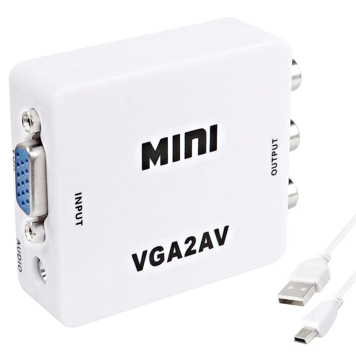Boxwave Boxwave VGA to AV RCA Composite Converter Adapter 1080p 60Hz USB Powered — product photo