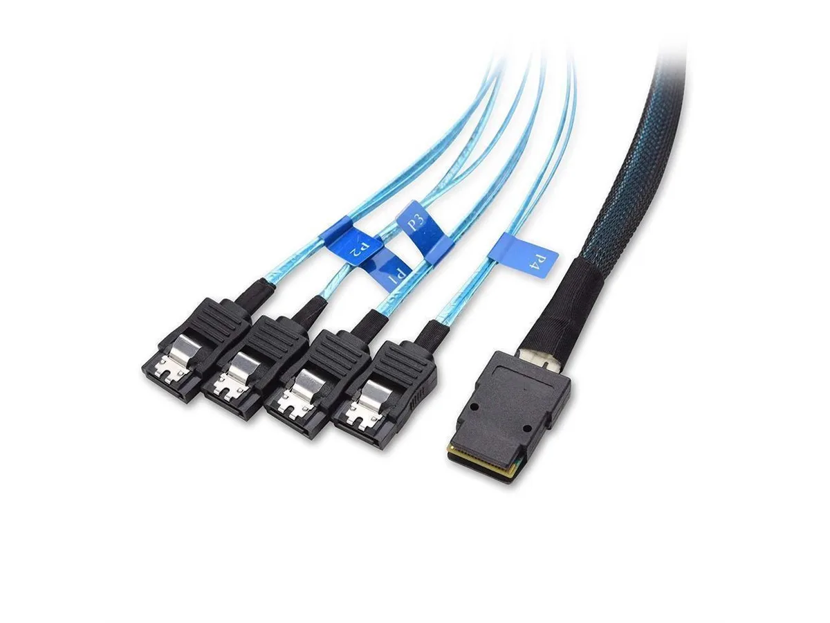 BUCIER BUCIER Internal Mini SAS to SATA Reverse Breakout Cable SFF-8087 3.3 Feet 1.6 ft — product photo