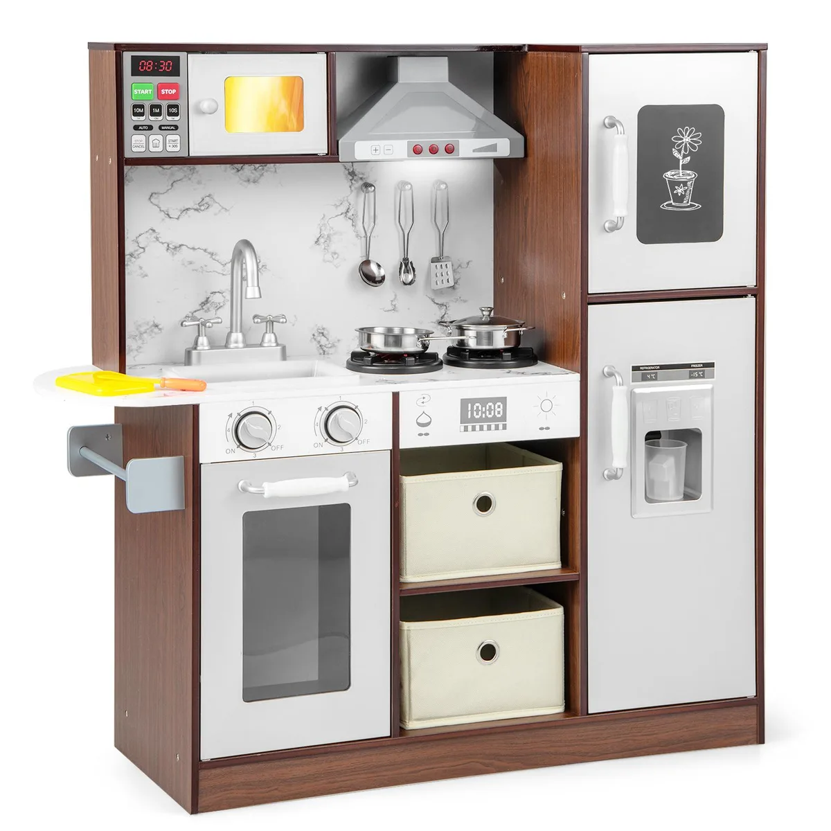 SlickBlue SlickBlue Kids Modern Toy Kitchen Playset Coffee 35.5 x 11.5 x 35.5 — product photo