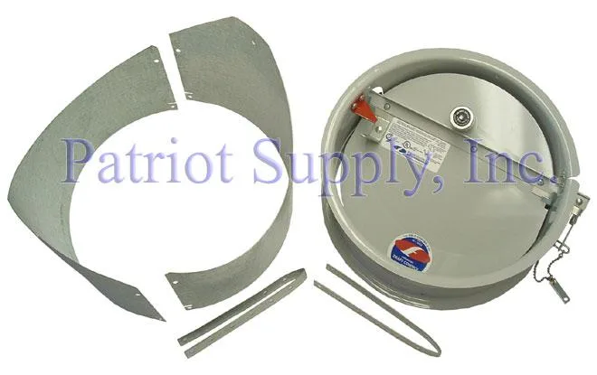 Silver 10 inch barometric draft control with hinged gate