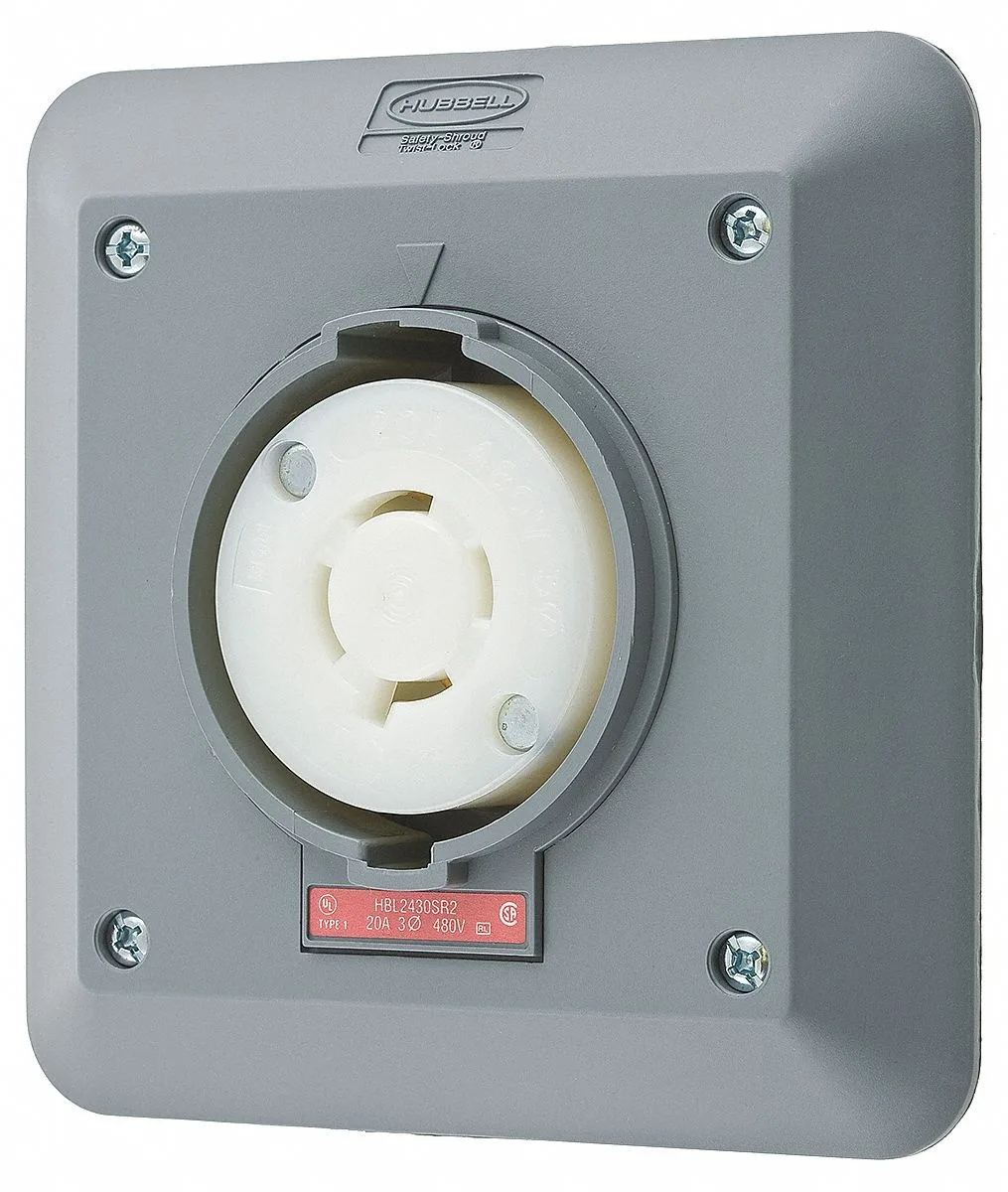 Hubbell Incorporated Hubbell Incorporated HBL2430SR2 Locking Receptacle L16-20R 20A video accessory — product photo