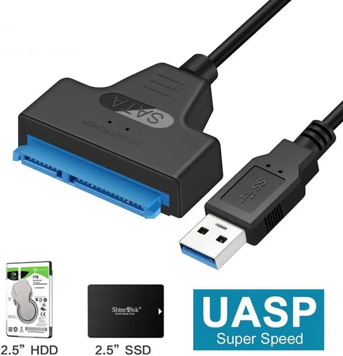 Vszerda Vszerda SATA to USB 3.0 Adapter for 2.5 Inch HDD SSD — product photo