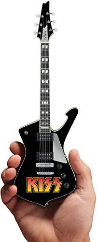 Miniature KISS Iceman logo guitar replica with detailed finish