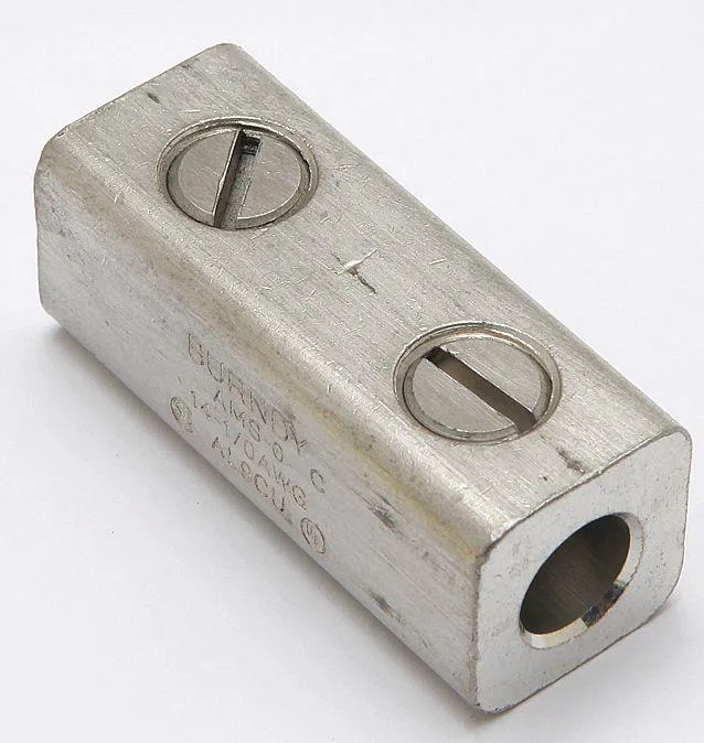 Aluminium splice reducer, slotted head, 14 AWG to 1/0 AWG, 600 V rating