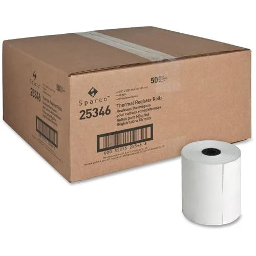 Sparco Products Sparco Products 25346 Thermal Paper 3-1/8" x 230' 50/CT White — product photo
