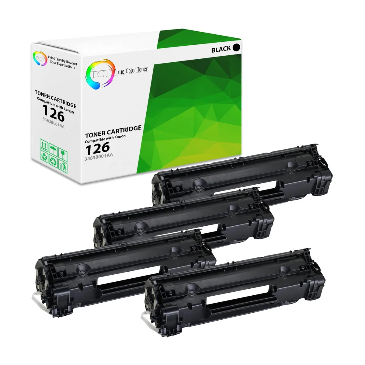 True Color Toner True Color Toner 126 4-pack black toner cartridge 2100 pages — product photo
