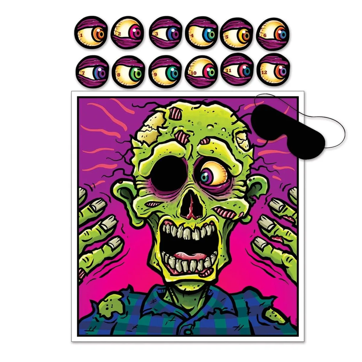 Pin The Eyeball On The Zombie Game 19" X 17.5" Part 374 — product photo