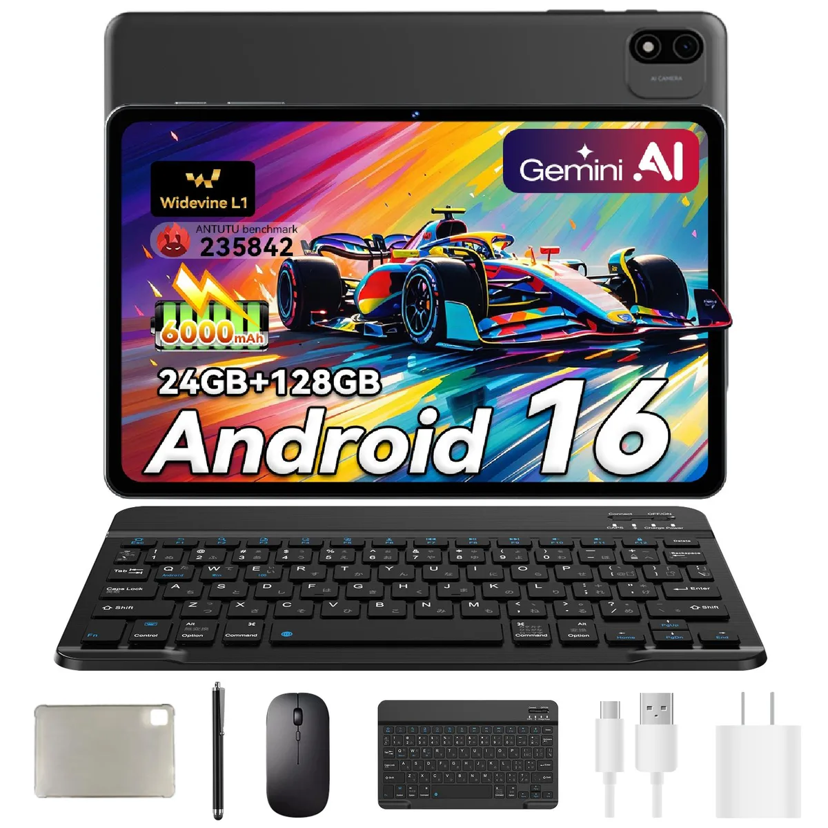 Headwolf Headwolf Android 16 10.1" Tablet Gray 24GB 128GB T615 — product photo