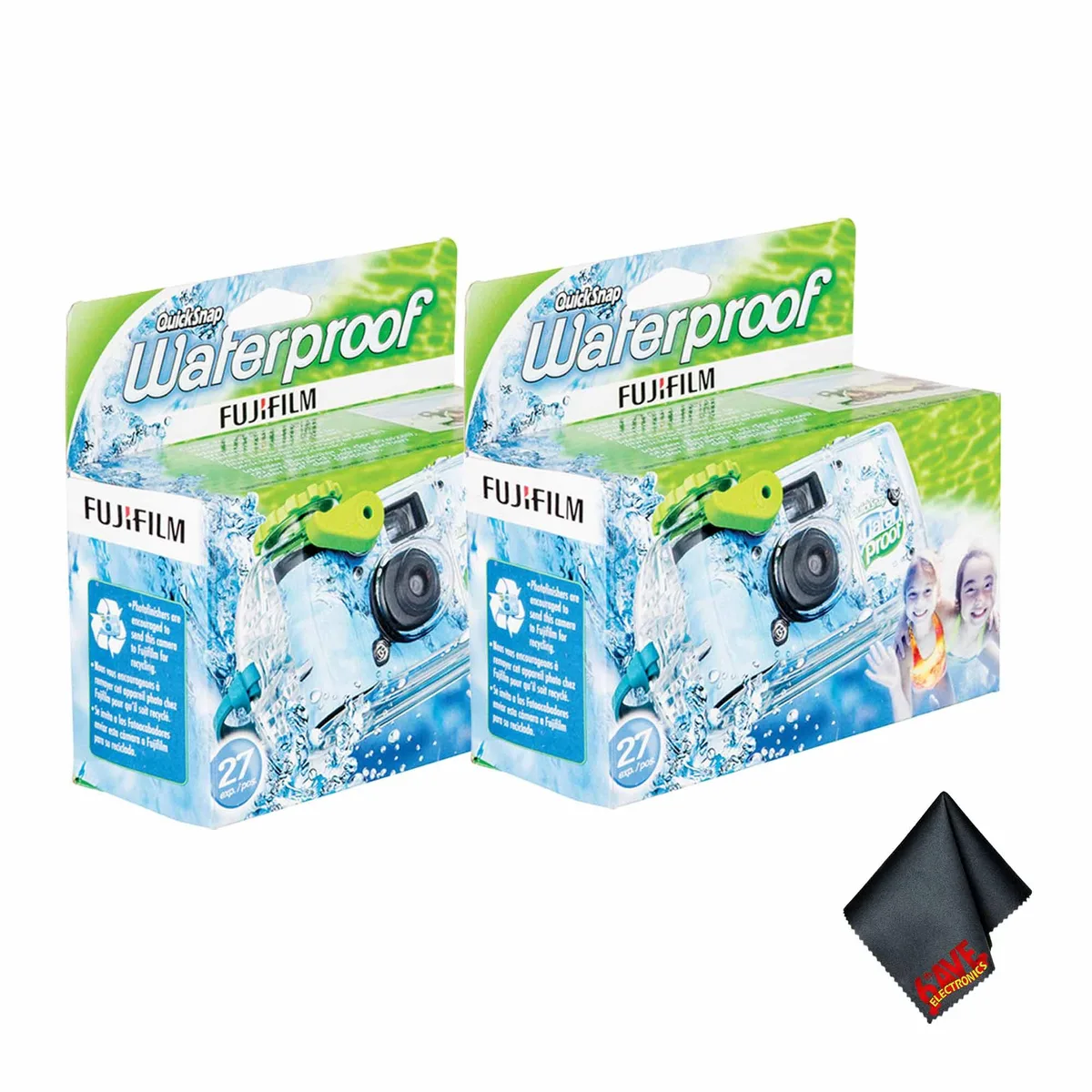 FUJIFILM FUJIFILM QuickSnap 800 Waterproof 35mm Disposable Film Camera 27 Exposures 2 Pack — product photo