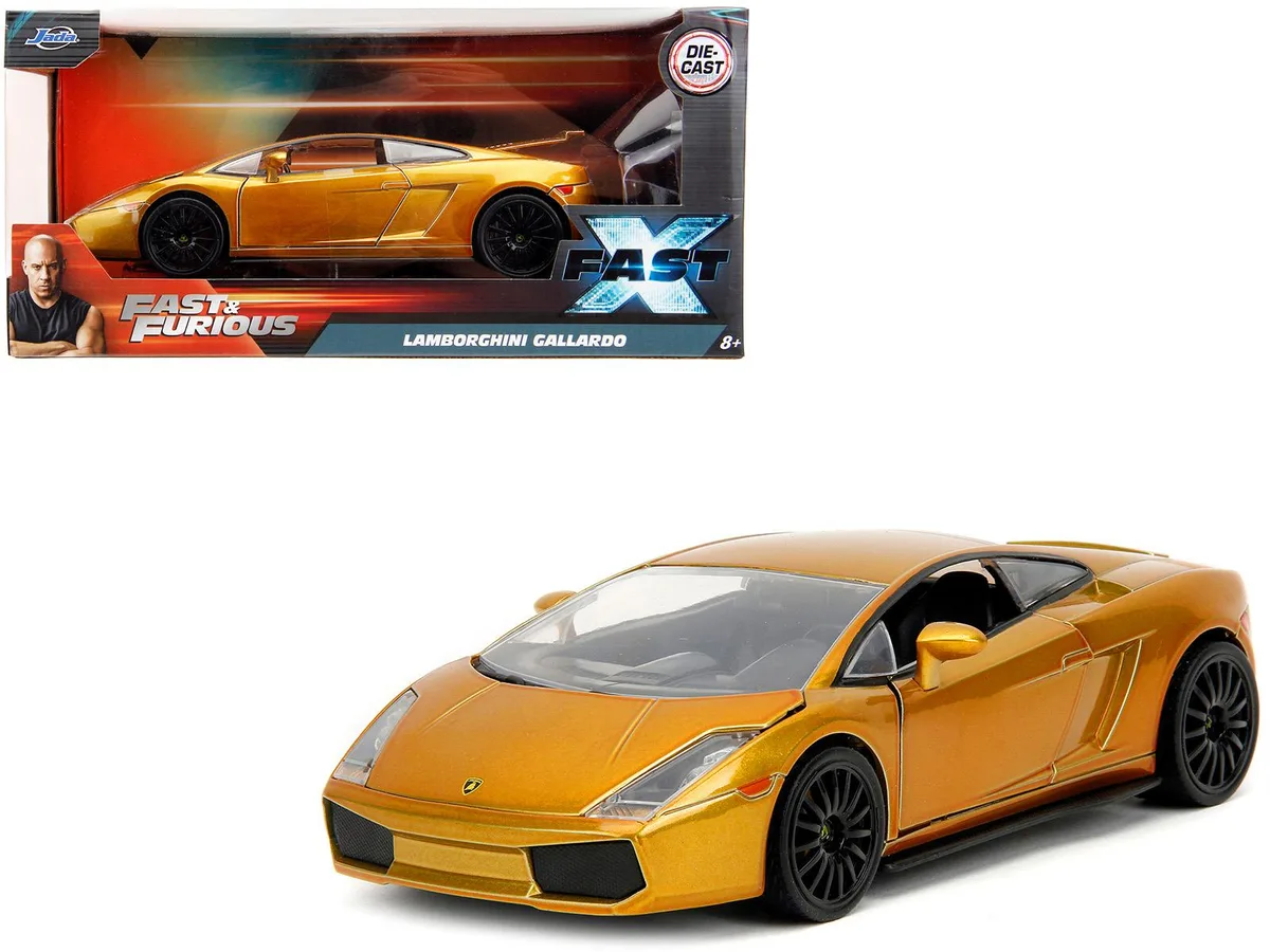 Jada Jada Lamborghini Gallardo Gold Metallic Fast X 1/24 Diecast Hobby Collectible — product photo