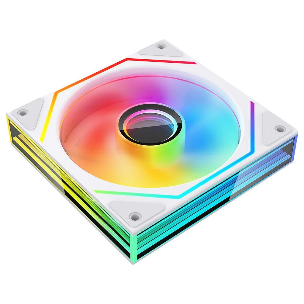 Jungle Leopard Jungle Leopard Prism6 MAX 120mm Reverse Blade ARGB Case Fan White 1-Pack — product photo