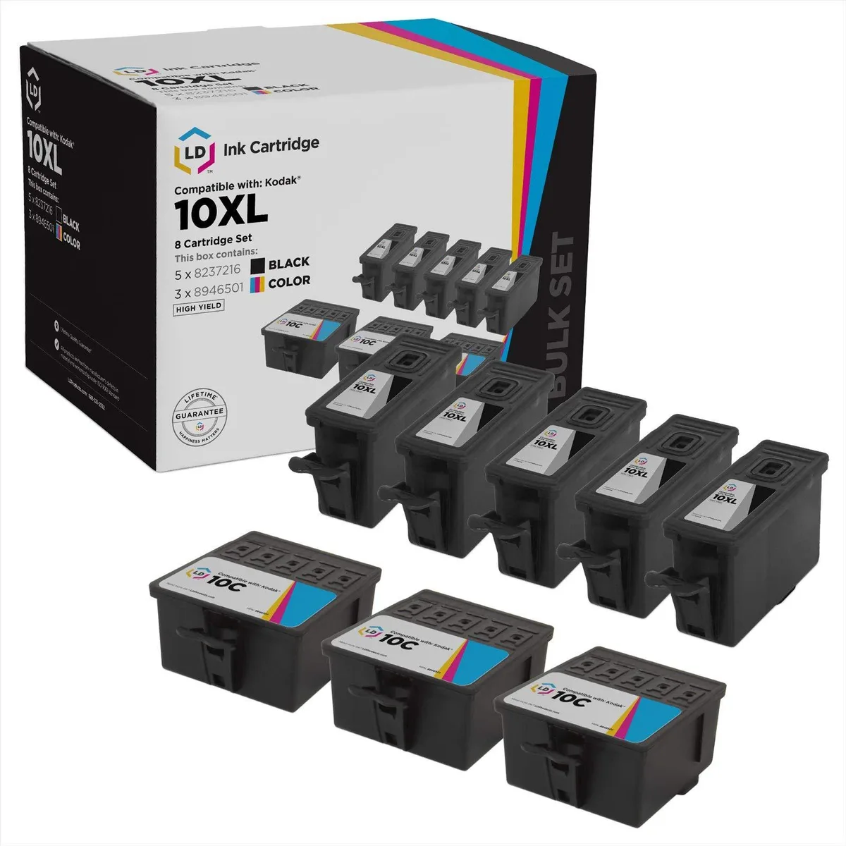 LD Products LD Products Kodak 10XL High Yield Ink Cartridge 8 Pack 770 Pages — product photo