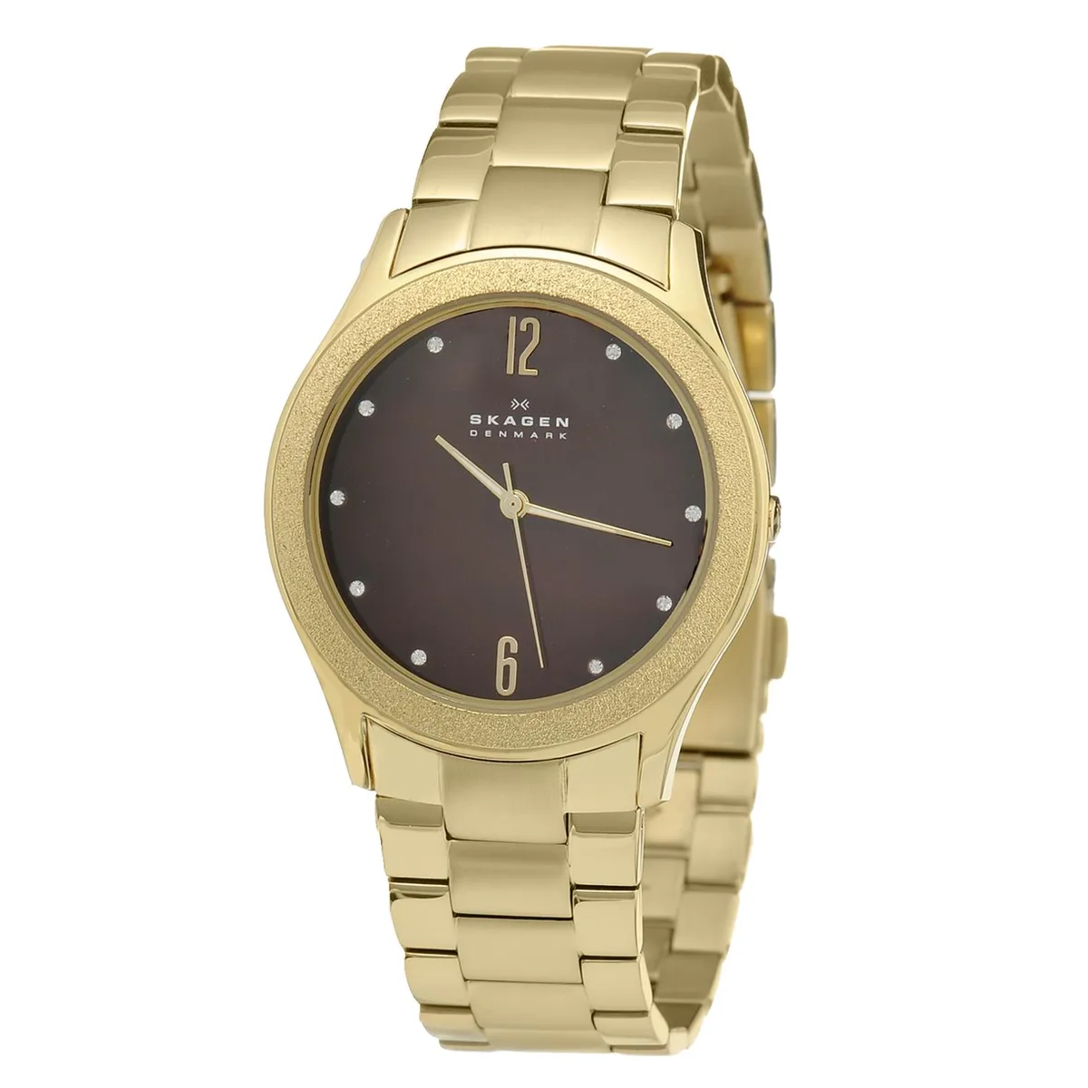 Skagen Skagen SKW2108 Gold Stainless Steel Brown Dial Watch — product photo