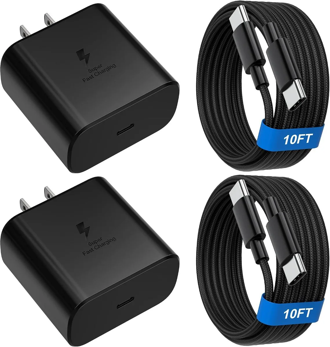 ONITOON ONITOON 2-Pack 45W USB-C Charger with 10ft Cables — product photo