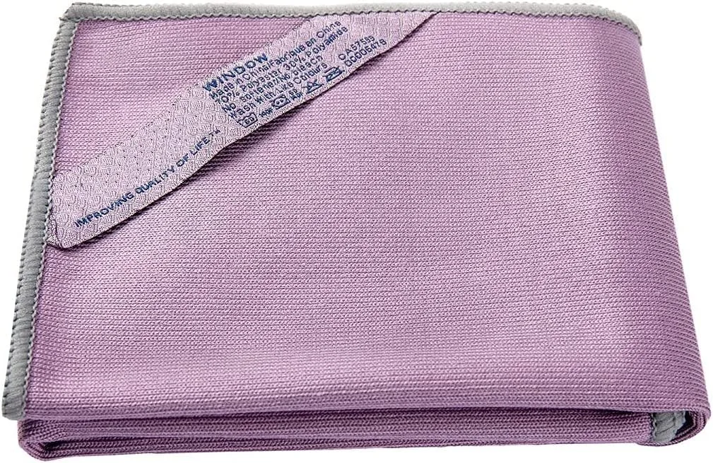 Purple microfibre cleaning cloth, square, soft finish