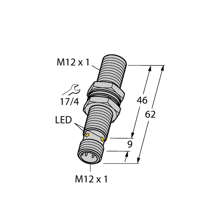 Turck Turck Bi4-M12E-AP6X-H1141 inductive sensor PNP 4608030 M12 electrician tool — product photo