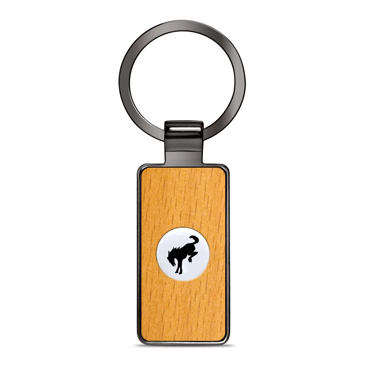 iPick Image, LLC iPick Image, LLC Ford Bronco Key Chain Maple Wood Gunmetal — product photo
