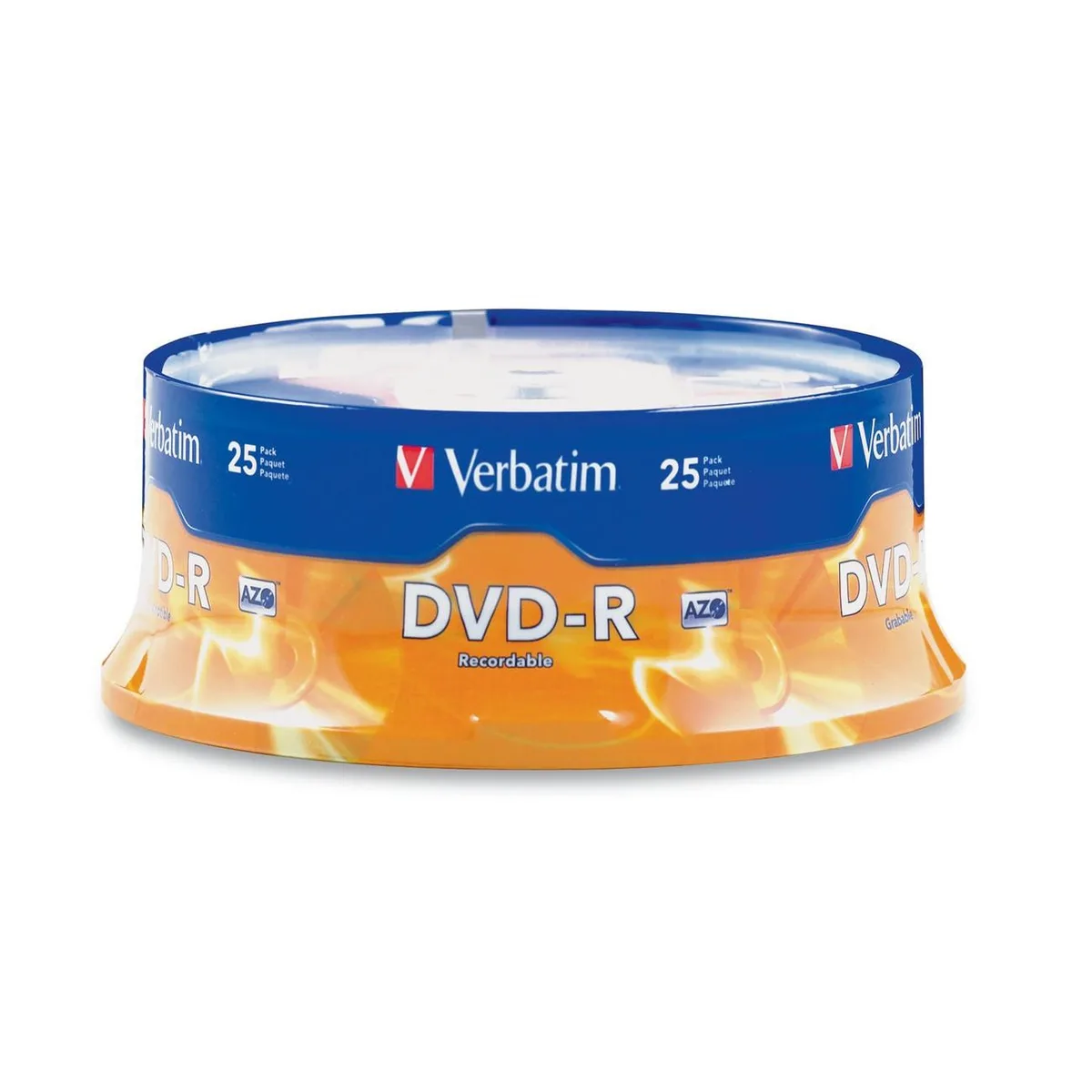 VERBATIM VERBATIM AZO 4.7GB 16X DVD-R 25 Pack Model 95058 — product photo