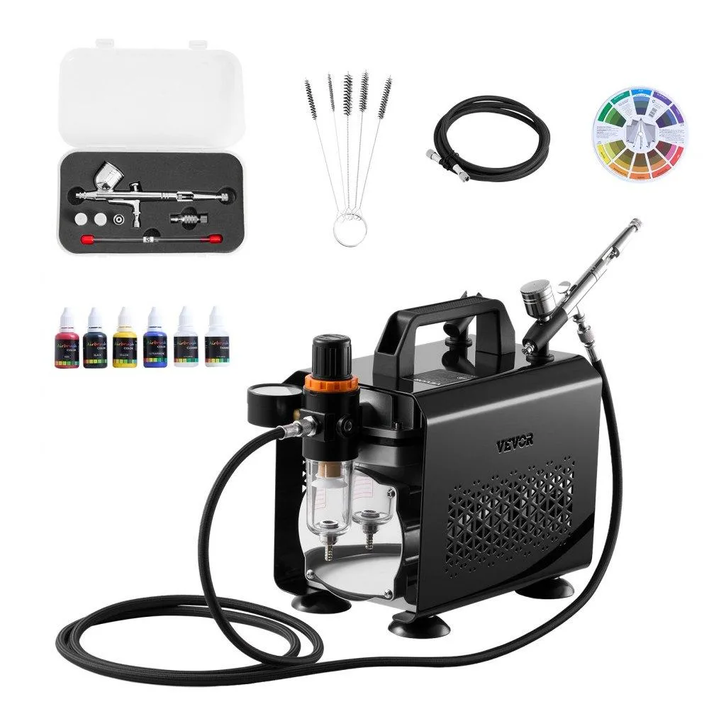 VEVOR VEVOR TC-802 Airbrush Kit 1/6 HP 23 L/min 0.2 0.3 0.5 mm Nozzles — product photo