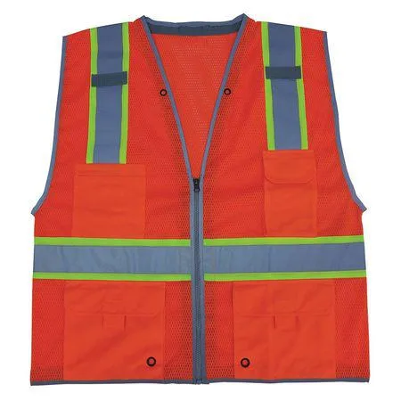 Value Brand Value Brand 11K788 5XL Class 2 High Visibility Vest Orange — product photo